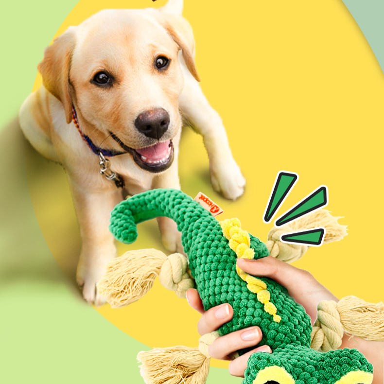 Squeaky Lizard Chewing Plush