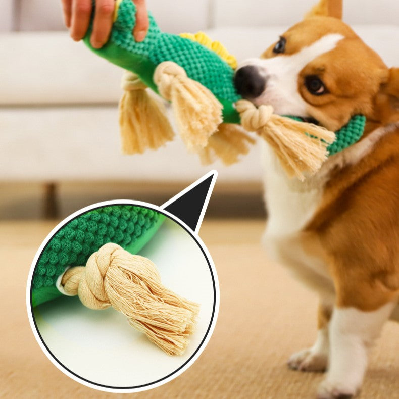 Squeaky Lizard Chewing Plush